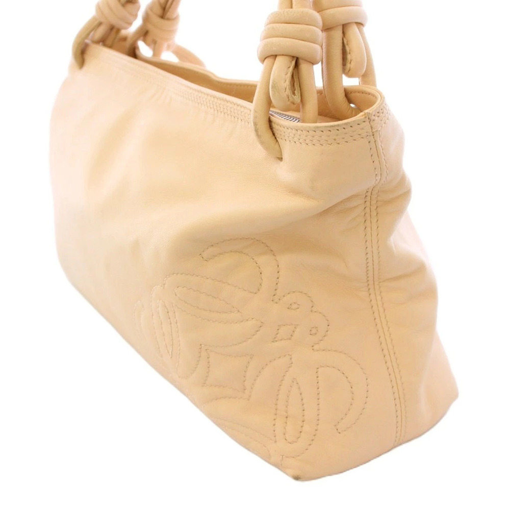 Loewe Anagram Handbag Leather One Beige